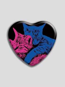 Huy hiệu hình trái tim, Huy hiệu/Trâm cài áo cổ điển và thời trang, Thiết kế phẳng 2D, Phụ kiện kim loại chất lượng cao, Thích hợp để trang trí quần áo, mũ, ba lô, Quà tặng vui nhộn cho bạn bè, bạn học, đồng nghiệp và người thân - Nhiều màu - Xem 6