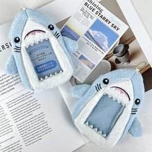 Cute Shark Furry Card Holder Star Chasing Small Card Storage Bag Photo Protective Cover Shark Doll Pendant Doll Card Holder - 鯊魚卡套-1pcs - 查看 5