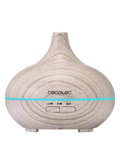  Humidificador Pure Aroma 150 Yang White de Cecotec: Depósito 150 ml para uso prolongado, ideal para estancias hasta 10 m². Disfruta de un ambiente fresco con vapor frío y mejora tu bienestar; combate la sequedad y transforma tu hogar con esencias aromáticas. Programable hasta 3 horas, se apaga automáticamente para tu tranquilidad. 7 colores LED para luz ambiental, úsalo como luz nocturna. Diseño elegante en color madera, tecnología ultrasónica para funcionamiento silencioso, perfecto para relajación.