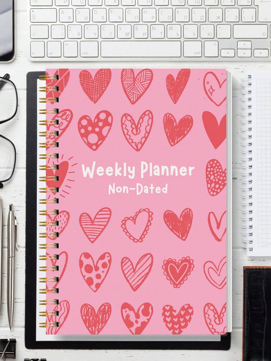 Trees A5 Weekly Planner Notebook, 52-Week Spiral Weekly Daily Planner With Weekly Focus, Goal Setting, To-Do Lists, Habit Tracker & Notes Section, Work & Home, Office Supplies,Teacher Appreciation Gift Mother's Day - Multicolor - View 1