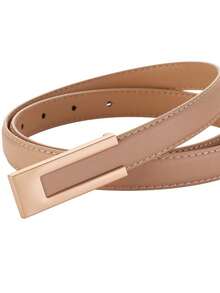 1pc Women's Black Vintage Versatile Thin Belt, Suitable For Dresses, Shirts, Pants For Everyday Use - Black - View 4