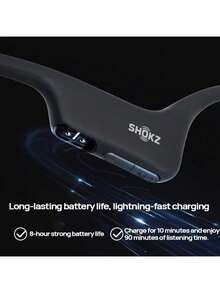 Shokz Auriculares deportivos S803: conducción de aire sin presión, cancelación inteligente de ruido de llamadas ENC, diseño ergonómico de gancho para la oreja, cuerpo ultraligero y cambio libre entre los modos comercial y deportivo. - Morado - Ver 5