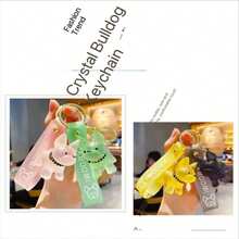 Crystal Puppy Keychain, Transparent Cute Puppy Couple Keychain Pendant For Backpack, Car Keys