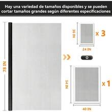 CXJYSD Kit De Reparación De Malla De Fibra De Vidrio Resistente Con Herramientas,Repelente De Insectos Para Ventanas,Puertas,Patios Y Porches. (Negro, 48x118(120x300cm)) - Negro - Ver 9