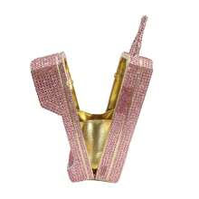 Women Funny Cellphone Shape Rhinestone Clutch Purse Cute Crystal Handbag Novelty Diamond Evening Bag For Party Prom - 黑色 - 查看 6