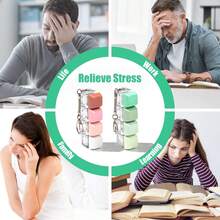 1 Pcs Random Keyboard Adult Fidget Toy Clicker Toy 4-In-1 Keyboard Fidget Keychain Cube Mechanical Key Button Clicker Stress Relief Gift For Office School Home To Pass The Time(Gradient Colors),The Perfect Christmas Gift, Christmas Stocking Filling - 粉色 - 查看 7