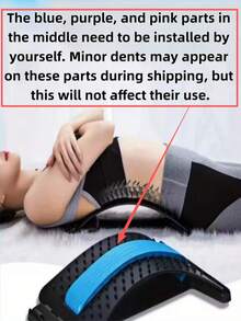 1pc Lumbar Spine Relief Device, Waist Stretching Massager, Neck & Back Extender, Sports & Fitness Waist Stretcher