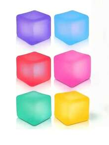 1/6PCS Squishy Toys, Stress Relief Toys, Slow Rising Pressure Cube Ball - Soft Stretchable Anxiety Relief Toys For Adults, Water Cube Ice Cube Squeeze Toys For Stress Relief And Venting, Office, Home, Classroom, Small Gifts, Small Toys (Random Color) - Multicolor - View 10