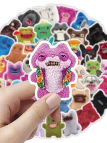 50PCS Fun Cartoon Monster Graffiti Stickers - Abstract Fun Style, Waterproof And Reusable, Suitable For Motorcycle Helmets, Cars, Gift Boxes, Envelopes, Graffiti Stickers, Guitars, Laptops, Luggage, DIY Crafts, Helmet Stickers, Player Stickers, Sticker Notebooks, Games, Journal Stickers, Stickers For Bicycles, Player Birthday Parties, Player Parties, Office Decorations - Little Monster - View 7