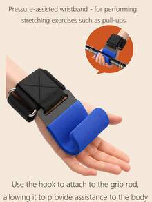 Dụng cụ tập luyện thể hình như squat, deadlift, pull-up, móc cổ tay, thanh ngang, dùng để tập luyện sức mạnh, không dùng để tập luyện sức nắm. - màu đen - Xem 4