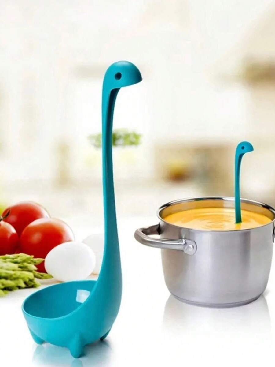 DeTODO Cucharon de Dinosaurio Para Sopa, Caldo, Cocina 1/3 pzas - 1 PIEZA - Ver 1