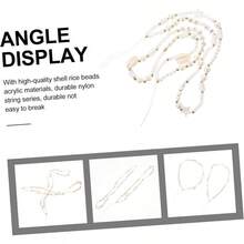 2 piezas Cadena Celular Mujer Decorativa Antiprdida con Abalorios Letras Bohemias para Colgar Celular Accesorio Creativo para y Adorno Colgante - inicial - Ver 9