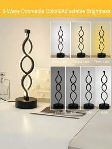 1 pieza Lámpara de mesa clásica y retro - Interruptor de control USB, 3 tonos cálidos de iluminación suave, adecuada para dormitorio, estudio, sala de estar, regalo ideal del Día de San Valentín para novio, novia, familia - Multicolor - Ver 10