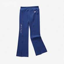 Skechers New Style Girls' Knit Fitted Flare Pants, Casual & Sports - Blue - View 1