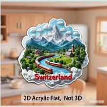 1 Stück Acryl Kühlschrankmagnet - Modernes Stadtsilhouette Kulturdesign - Acryl Kühlschrankdekoration, geeignet für Küche, Büro, Reise - Ideales Geschenk für Ramadan, Eid, Geburtstag, Neujahr - Kompatibel mit Kühlschrankmagneten und magnetischen Tafeln - Leuchtende Farben, langanhaltend und leicht zu reinigen - Stadtthema Heimdekoration, Neuheit Kühlschrankmagnet, Blumen Kühlschrankmagnet, Retro Kühlschrankmagnet, Kühlschrankmagnet, süßer Kühlschrankmagnet, 2D flach