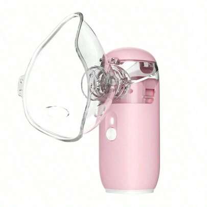 Nebulizer, Portable Nebulizer, Adult & Child Nebulizer (Available In Pink, Blue, Green And Other Colors), For Respiratory Issues, Nebulizing Mask And Adjustable Nebulization Rate Mesh Nebulizer, With USB Power Cord, Facial Humidification (Battery Not Included)