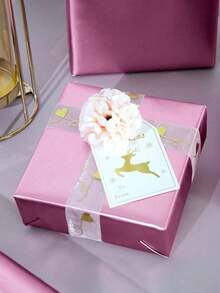 Giấy gói quà mờ ánh kim, giấy gói quà màu trơn, thích hợp cho đám cưới, Ngày Valentine, sinh nhật, tự làm bó hoa và các dịp khác, giấy gói quà ánh kim, giấy trang trí tự làm, họa tiết màu trơn, giấy gói mờ (màu hồng) cho Ngày Valentine. - Hồng - Xem 4