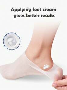 2 Pairs/Set Silicone Moisturizing Exfoliating Gel Heel Socks, Suitable For Removing Calluses, Dead Skin, Protecting Feet, Relieving Pain And Foot Care. Removes Dead Skin, Moisturizes And Soothes, DIY Foot Mask Tool, Suitable For Both Men And Women, An Ideal Gift For Family And Friends, Beauty Salons, And Spas. - Multicolor - View 2