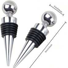 2pcs Reusable Silicone Wine Bottle Stoppers, Beverage Preserver, Suitable For Gifts, Bars, Holiday Parties, Weddings - Multicolor - View 6