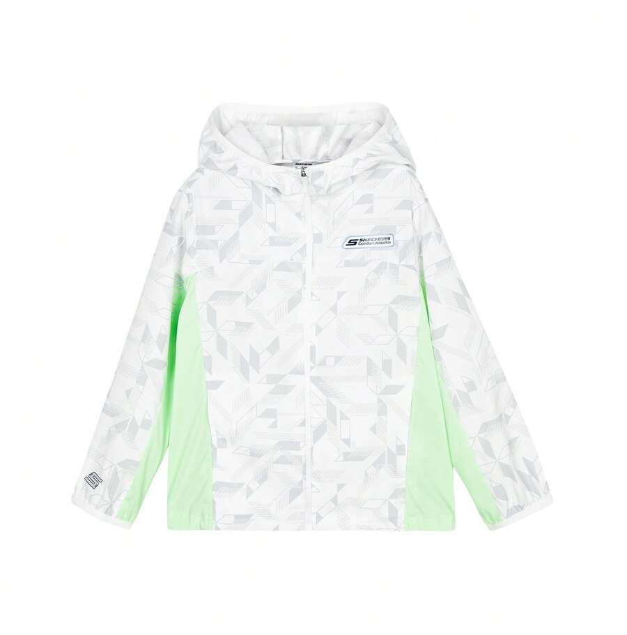 Skechers New Casual Printed Hooded Children Sports Jacket