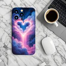 1PC Phone Case,  Cosmic Heart Clouds Galaxy Sky , Stylish Phone Case, Phone Decoration, All-around Lens Protection, Creative Small Gift, Funny Gift for Boys and Girls - Schwarz - Übersicht 5