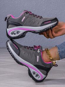 Plus Size Women's Air Cushion Casual Lightweight Athletic Sneakers, Grey - Grey - View 1