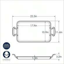 Nordic Ware Plancha de dos quemadores, antiadherente, 41.9 cm x 25 cm x 0.95 cm(22.5" x 11.6" x 3.2") - Multicolor - Ver 4
