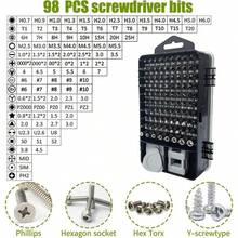 Multifunctional 115 In 1  Screwdriver Set Precision Screwdriver Set Chrome Vanadium Steel Magnetic Repair Tool Kit Combination Kit Black 1 Set, Tools For Men - 紅色 - 查看 9
