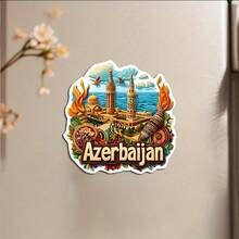 1 Stück Acryl Kühlschrankmagnet - Modernes Stadtsilhouette Kulturdesign - Acryl Kühlschrankdekoration, geeignet für Küche, Büro, Reise - Ideales Geschenk für Ramadan, Eid, Geburtstag, Neujahr - Kompatibel mit Kühlschrankmagneten und magnetischen Tafeln - Leuchtende Farben, langanhaltend und leicht zu reinigen - Stadtthema Heimdekoration, Neuheit Kühlschrankmagnet, Blumen Kühlschrankmagnet, Retro Kühlschrankmagnet, Kühlschrankmagnet, süßer Kühlschrankmagnet, 2D flach