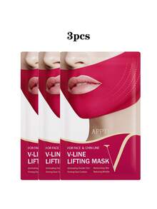 1/2/3/5/6/8/10/15/20pcs V-Shaped Pulling Gel Facial Mask, Chin Lifting Tape, Skin Firming Hydrogel Ear Hanging Facial Mask Double V Ear Hook V Face Facial Mask V Line Lifting Mask - Multicolor - View 9