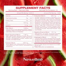 NEWELLME Happy Cleaner Super Greens & Multivitamin Powder With Alfalfa – 90+ Superfoods, Antioxidants, Probiotics, Fiber & Enzymes – Supports Gut Health & Balance – Watermelon Flavor, 14 Pack - watermolen - 查看 8