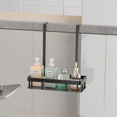 1个淋浴置物架，单层/双层浴室架，免钻孔悬挂式浴室收纳架，多层浴室配件收纳架，浴室整理架