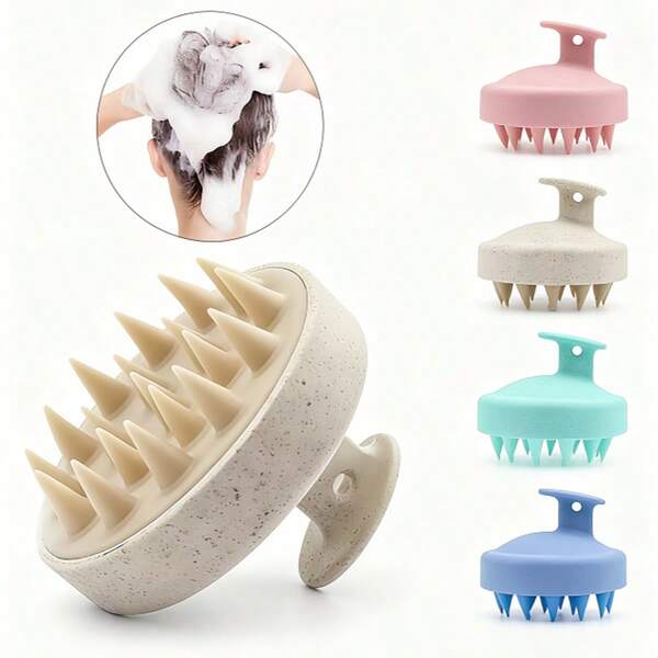 Silicone Shampoo Massage Brush, Scalp Cleaning Brush, Gentle Scalp Care, Remove Dandruff, Promote Hair Growth, Suitable For All Hair Types, Essential Tool For Bathing