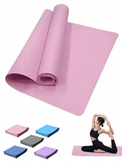 1pc 173*0.4cm EVA Non-Slip Extra Wide Yoga Mat, Portable Foldable Exercise Training Mat Suitable For Beginners, Fitness, Dance, Pilates