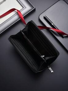 Men's Soft Leather Clutch Bag, Large Capacity Business Handbag, Gift For Father/Boyfriend - Multicolor - View 4