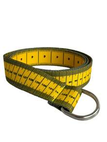 Retractable Ruler Belt, Double-Sided Printed Measuring Tape Belt, Original Design Metric Scale Tool Soft Tape, Multifunctional Soft Ruler Alloy Double Ring Buckle Fashionable Belt - Multicolor - View 3