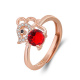 Oro rosa y diamante rojo