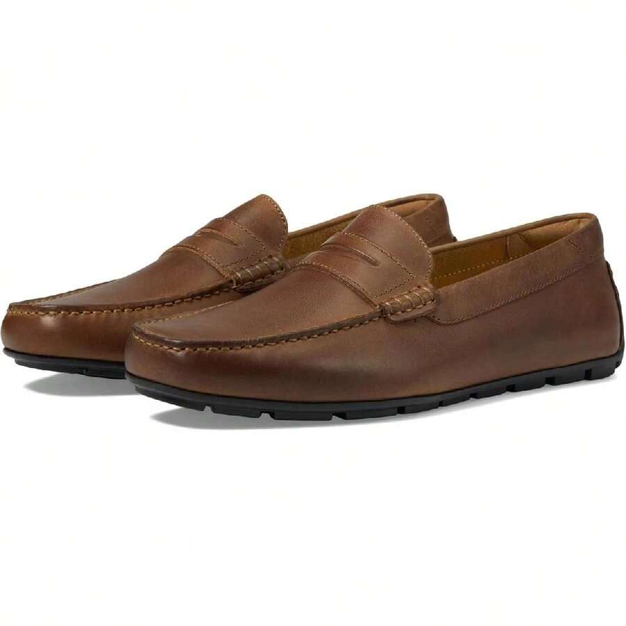 Florsheim Throttle Penny Loafers Men's US 10 Brown Leather Slip On Shoes GAL634 - 棕色 - 查看 1