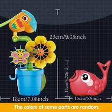 一套婴儿洗澡玩具，旋转喷水淋浴套装，互动式淋浴喷头浴缸玩具，适合幼儿男孩女孩，全新动物造型洗澡玩具，圣诞节、万圣节、生日、夏季的理想礼物 - 彩色 - 查看 13