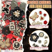 - Juego de abalorios, diseo de flores de lazo rojo y negro para fundas de telfono, diseo de mariposa dorada 3D, diseo de corazn elegante y oso de rosa, abalorios, accesorios de - inicial - Ver 3