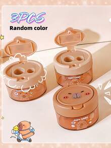 1 قطعة/3 قطع/5 قطع/8 قطع/24 قطعة من مبراة أقلام رصاص يدوية بشكل الكابيبارا الرمادي، مبراة أقلام الرصاص المفضلة للأطفال، مبراة أقلام رصاص ميكانيكية مدمجة لموسم العودة إلى المدرسة، مبراة أقلام رصاص مكتبية محمولة وديكورية، مناسبة للمدارس والمكاتب، لوازم مدرسية للبنين والبنات، وهدية مكافأة للأطفال - متعدد الألوان - مشاهدة 16