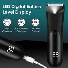 Hailicare Full-Body Hair Trimmer For Men, Smart Digital Display Ceramic Blade Body Clipper, Long Battery Life With LED Light,Perfect Grooming Gift For Boyfriend & Husband - Multicolor - View 5