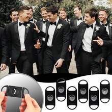 Black Double-Blade Cigar Cutter, Suitable For Most Cigar Sizes, Is A Portable Cutting Tool For Men And Also A Sharp And Clean Trimming Accessory, Enabling Precise Cutting. - Black - View 7