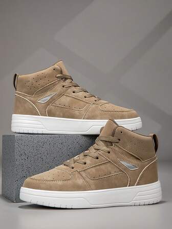 Zapatillas casuales planas para hombres, zapatos de skate con suela blanda y cómoda, zapatos altos ligeros para uso diario