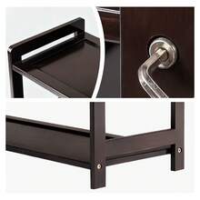 6-Layer Flat Bamboo Shoe Rack Coffee Color – 682589cm, Space-Saving Storage Organizer For Entryway Hallway Bedroom Closet, Sturdy Shoe Shelf For Home Use - Cà phê - Xem 5