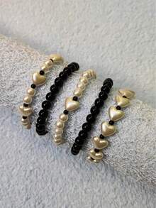 Bead Spacers 100/200 Pcs Shell, Star, Teardrop, Flower And Other Shapes Pearly Jewelry Crafts - Corazón - aprox. 9 mm - Ver 4