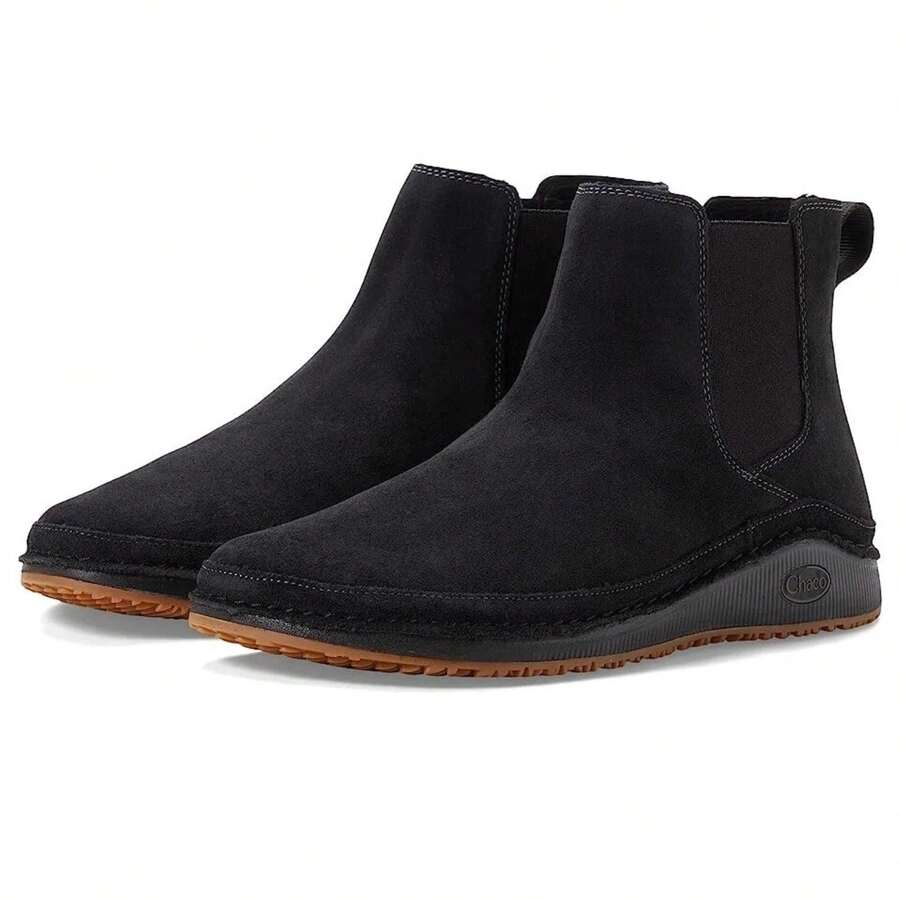 Chaco Paonia JCH109576 Boots Women's US 7 Black Suede Ankle Chelsea RHS6220 - 黑色 - 查看 1