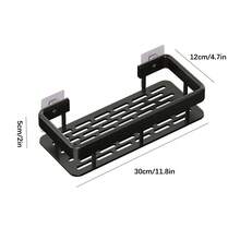 Badregal mit Doppelstock, minimalistisches Design passt zu verschiedenen Badstilen (modern, klassisch), wasserfestes Material widersteht Feuchtigkeit im Bad, leicht zu transportieren zwischen Räumen, ideal für Familien & Singles, beliebtes Organisationszubehör für Bad - Schwarz - Übersicht 7