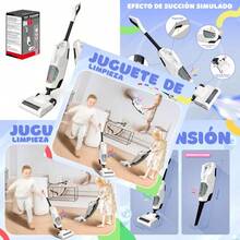 SANCO Aspiradora de Juguete - Juego de Juguete de Limpieza para niños con 2 boquillas Sonido y accion de estallido de Bola Juguetes de Limpieza para niñosConveniente y duradero,Los favoritos de los niños - Multicolor - Ver 1