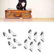 10/20pcs Cabinet Corner Brace Angle Brackets, Multi-Functional Wall Mounted Cabinet Reinforcement Accessories, Suitable For Wood Board Shelf Fixing - Multicolor - View 1